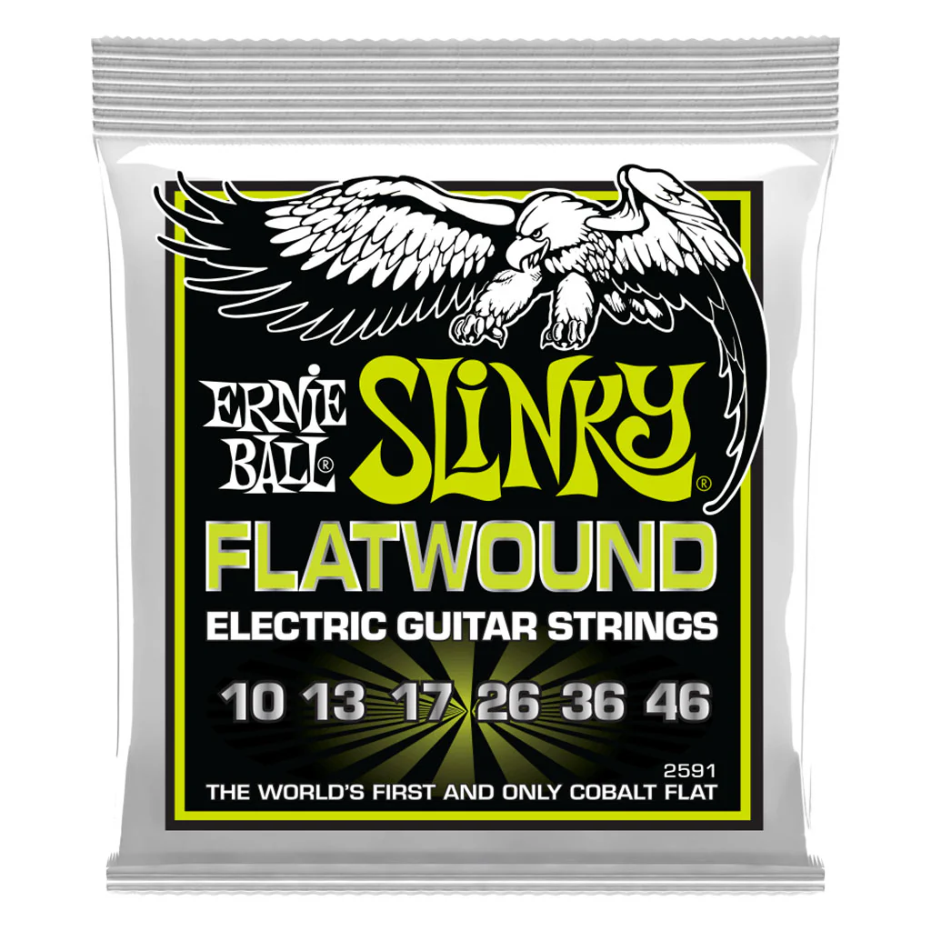 Ernie Ball Regular Slinky Flatwound Electric Guitar Strings - 10 - 46 gauge