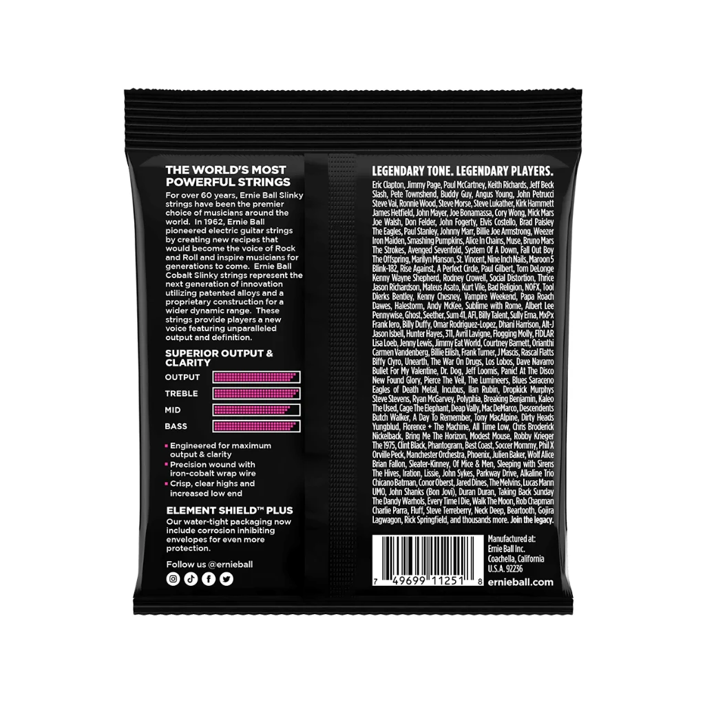 Ernie Ball Super Slinky Cobalt 9-42 Electric Guitar Strings - 3 Pack - Image 2