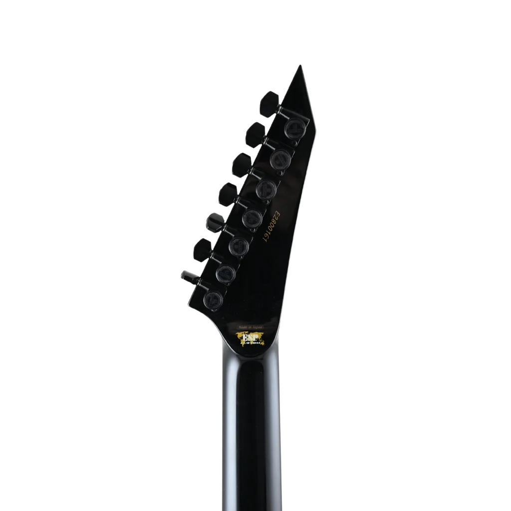 ESP Custom Shop 7-String Electric Guitar w/ Floyd Rose & EMG Pickups - Gloss Black - Image 5