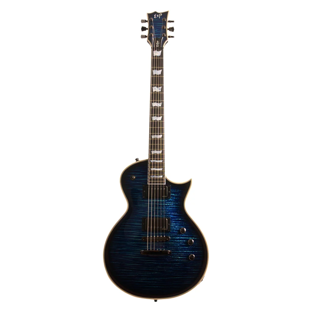 ESP Custom Shop Eclipse Electric Guitar - Blue Glitter Storm - Image 3