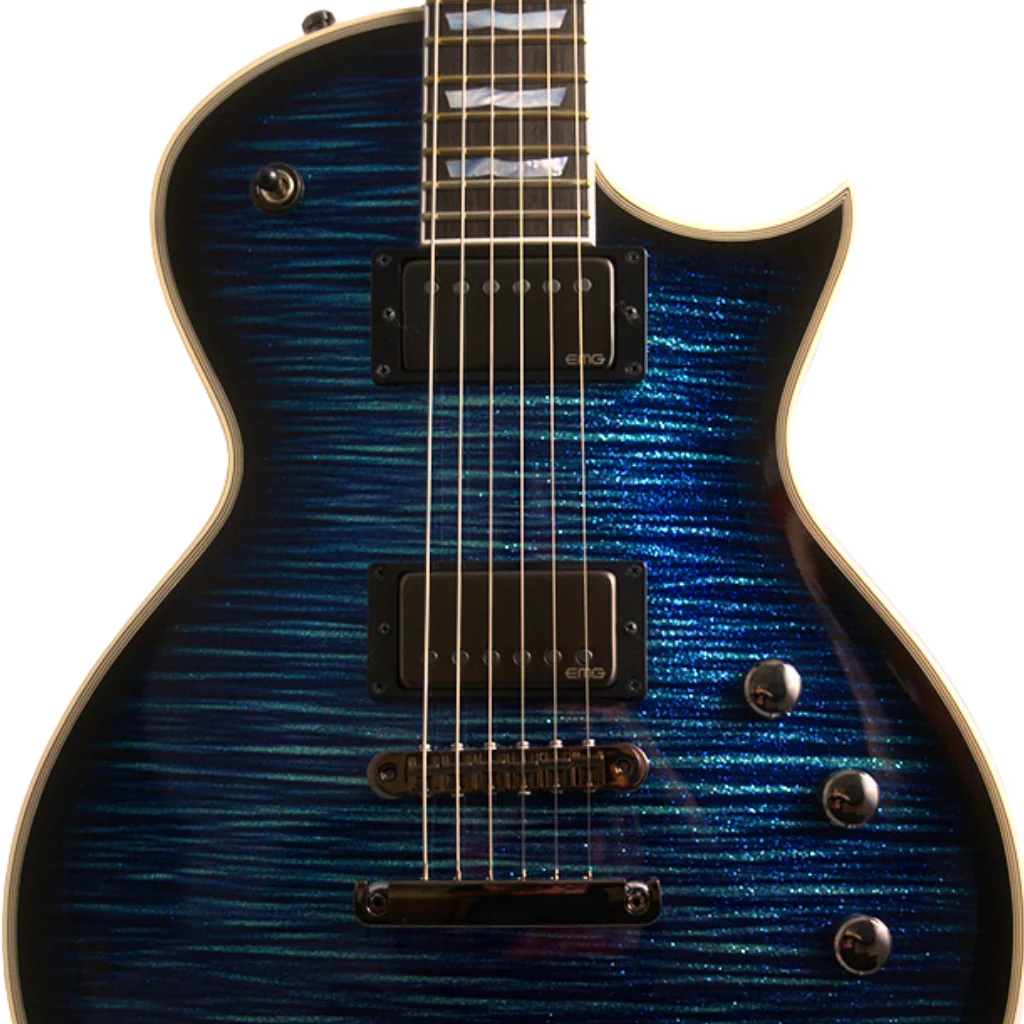 ESP Custom Shop Eclipse Electric Guitar - Blue Glitter Storm - Image 7