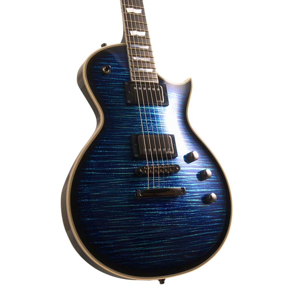 ESP Custom Shop Eclipse Electric Guitar - Blue Glitter Storm - Image 8