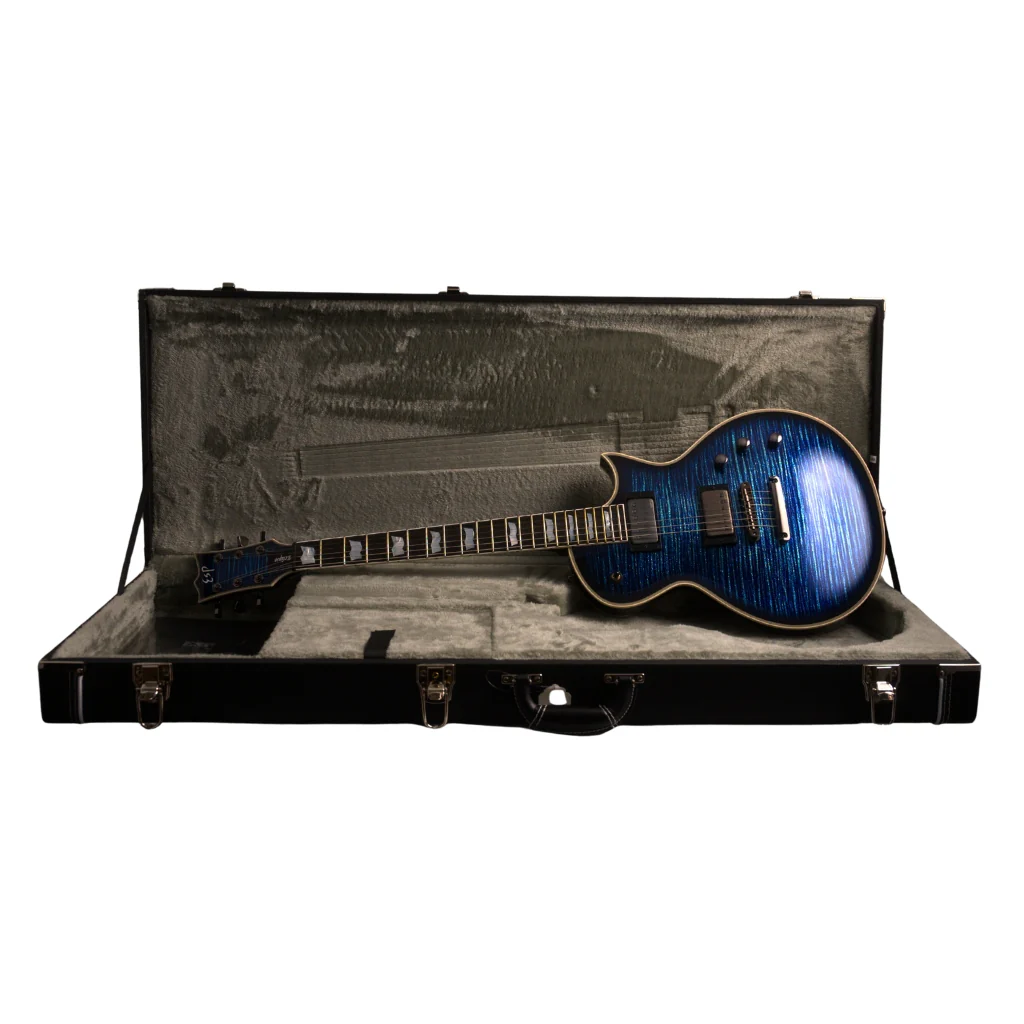 ESP Custom Shop Eclipse Electric Guitar - Blue Glitter Storm - Image 9