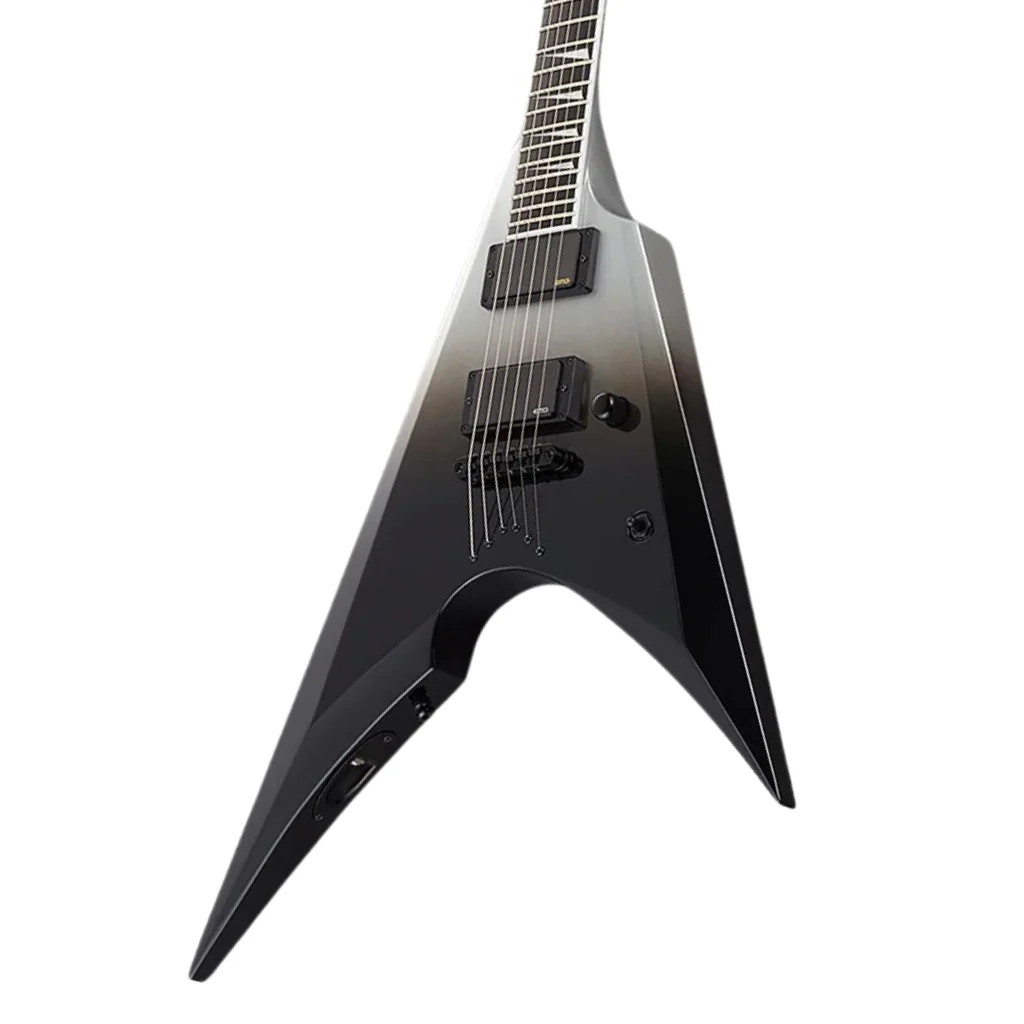 ESP E-II Arrow Neck Thru Electric Guitar - Black Silver Fade - Image 6