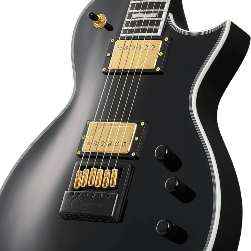 ESP E-II Eclipse FT Full Thickness Evertune Electric Guitar - Black - Image 7