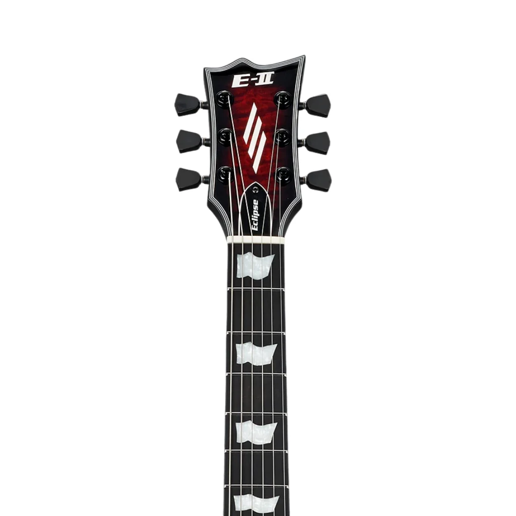 ESP E-II Eclipse QM Electric Guitar - See-thru Black Cherry Sunburst - Image 5