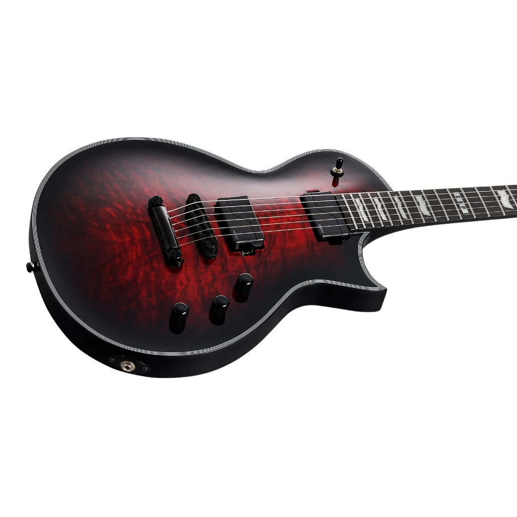 ESP E-II Eclipse QM Electric Guitar - See-thru Black Cherry Sunburst - Image 8