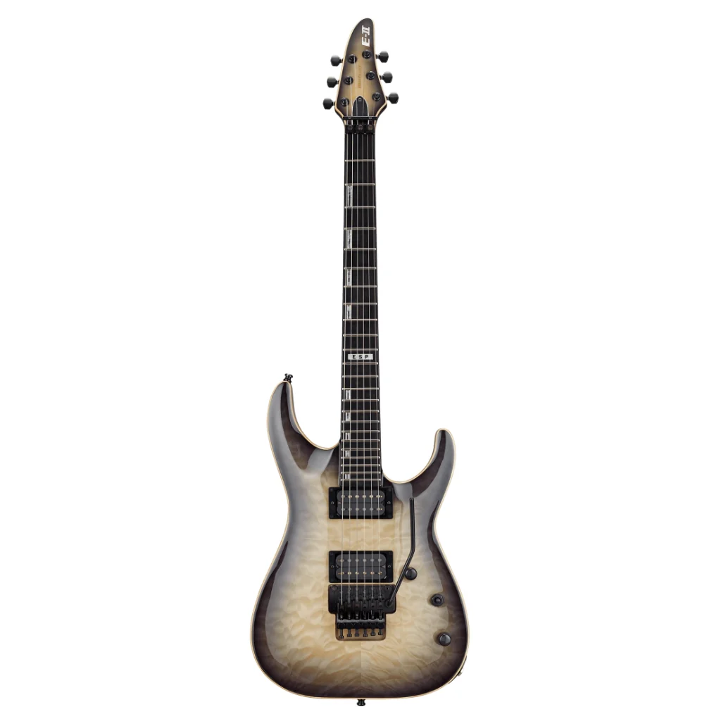 ESP E-II Horizon FR Quilt Maple Top Electric Guitar - Black Natural Burst - Image 3