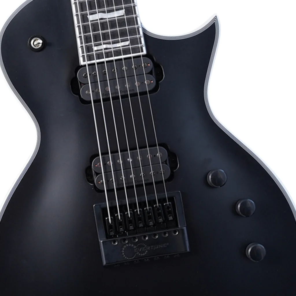 ESP E2 Eclipse 7-String Electric Guitar w/Evertune Bridge - Black - Image 7