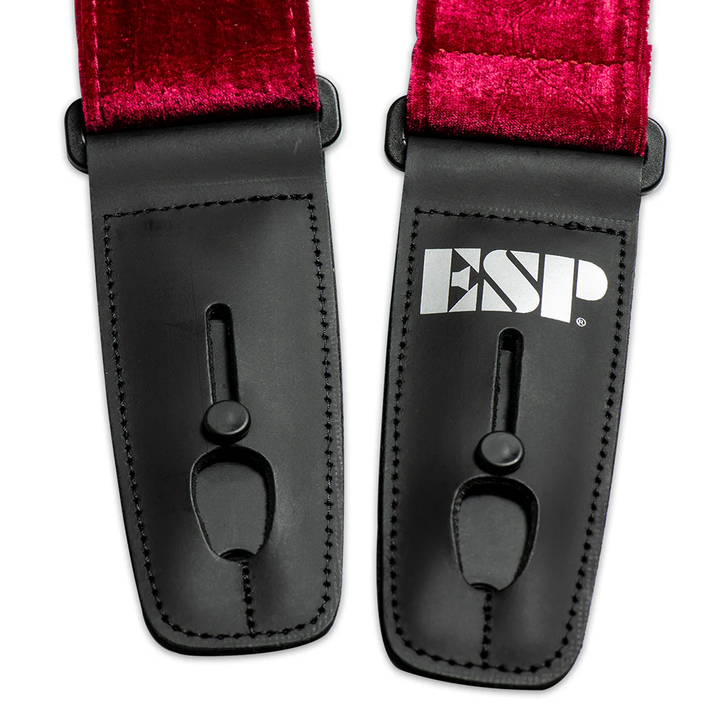 ESP Lock it Strap 2'' Crushed Velvet Red - Image 2