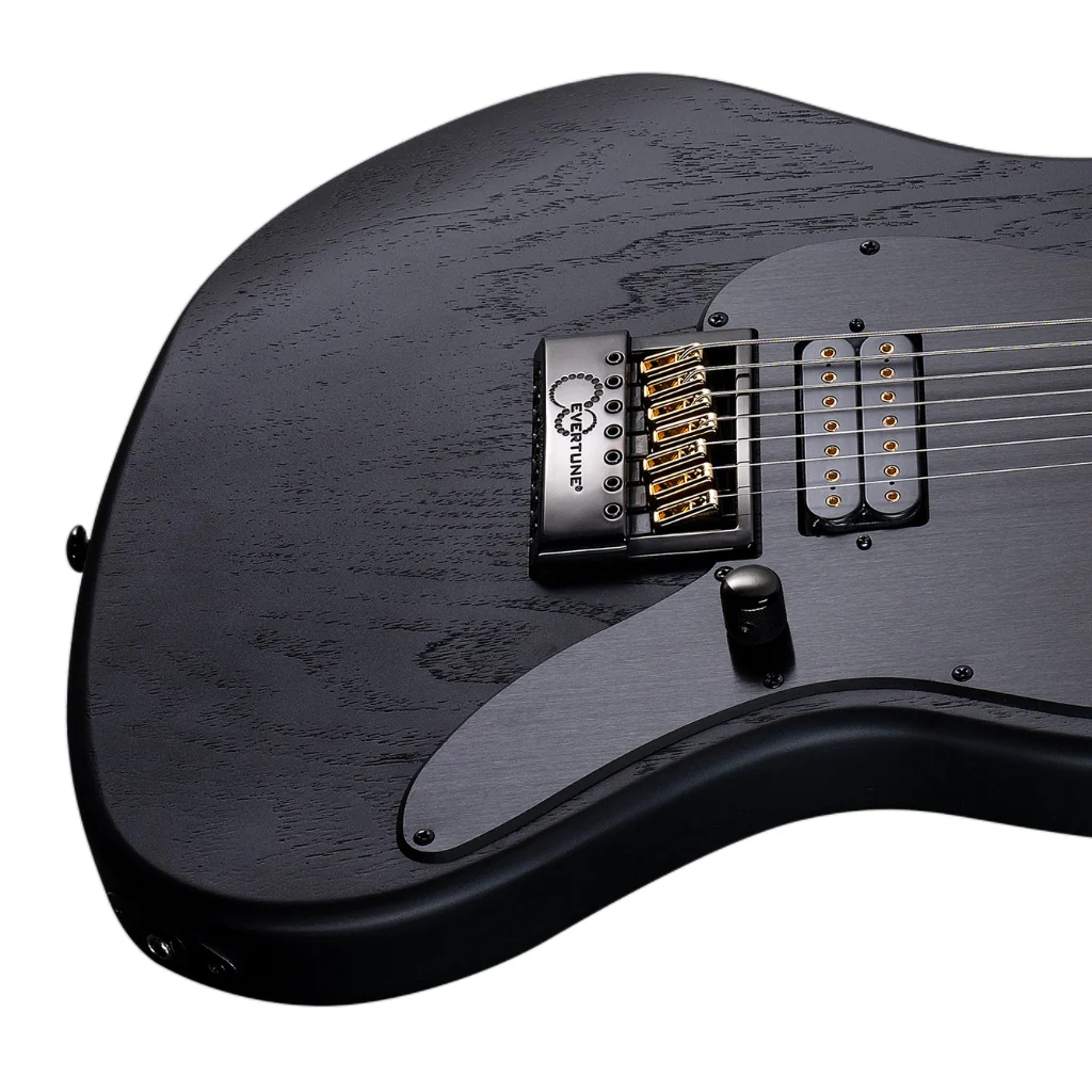ESP LTD Alex Wade AW-XJ7B Baritone Evertune Open Grain Electric Guitar - Black Satin - Image 8