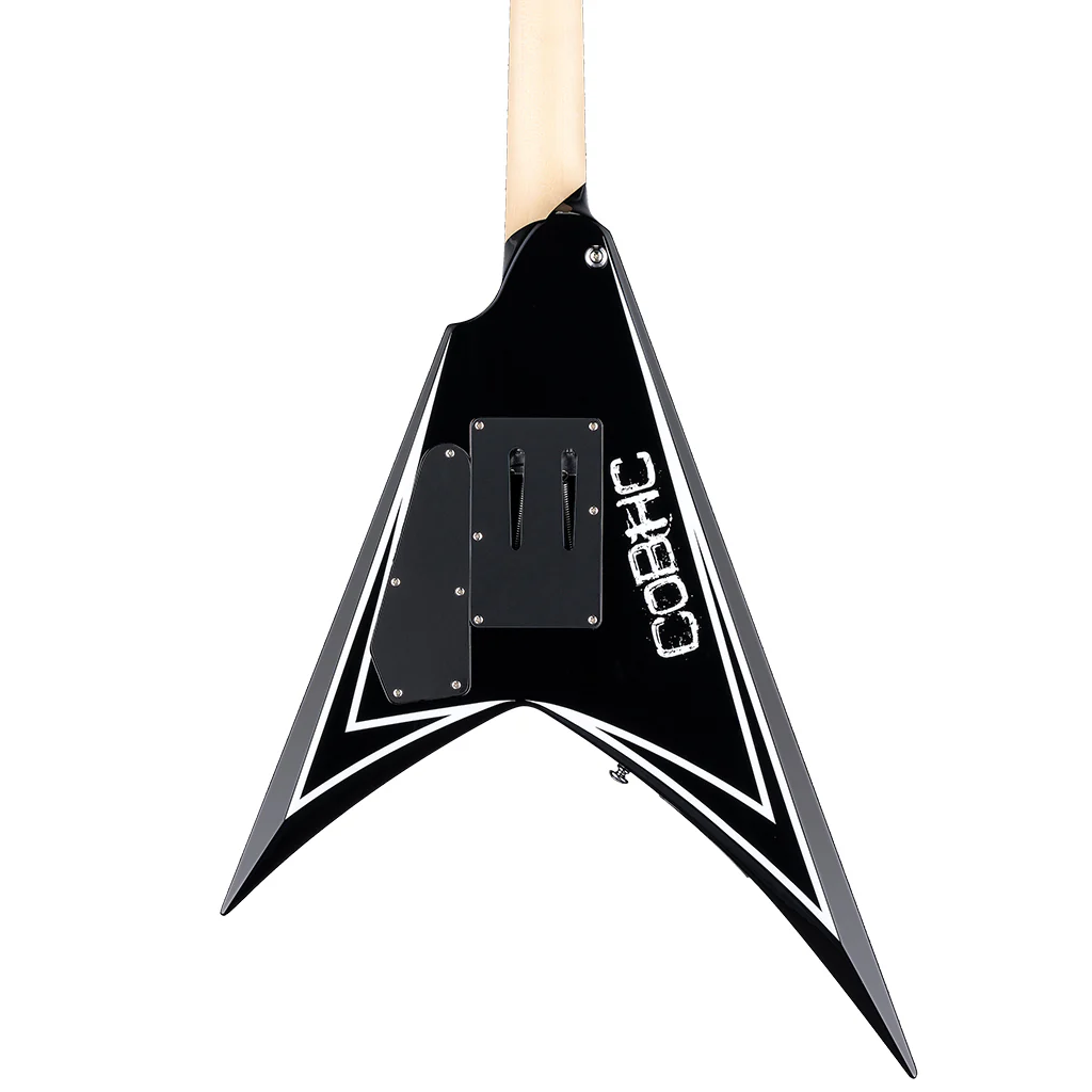 ESP LTD Alexi Laiho Signature Sawtooth SE 20th Anniversary Electric Guitar - Black w/White Pinstripes - Image 2