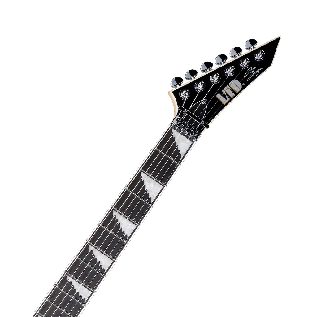ESP LTD Alexi Laiho Signature Sawtooth SE 20th Anniversary Electric Guitar - Black w/White Pinstripes - Image 5