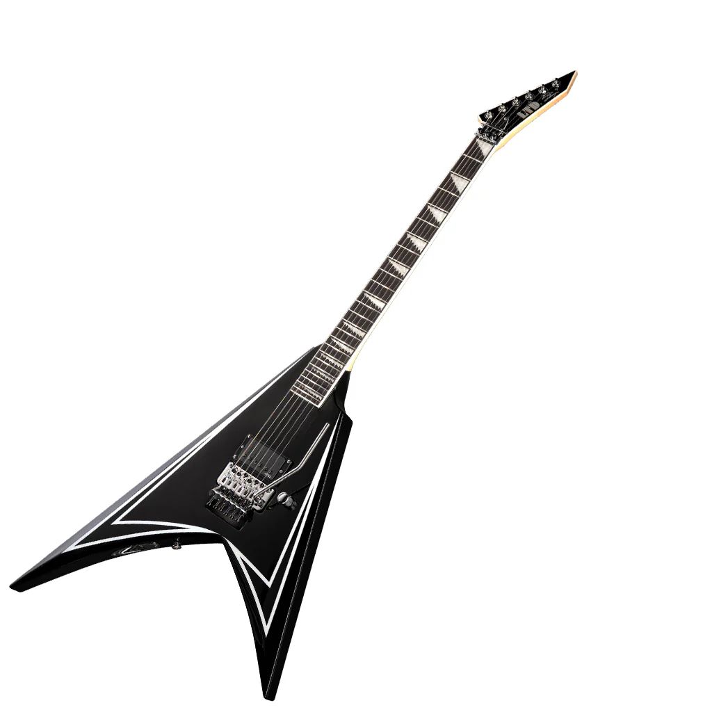 ESP LTD Alexi Laiho Signature Sawtooth SE 20th Anniversary Electric Guitar - Black w/White Pinstripes - Image 7
