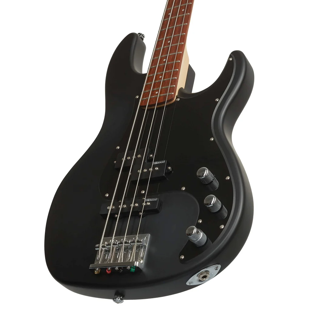 ESP LTD AP-204 Bass Guitar - Black Satin - Image 6