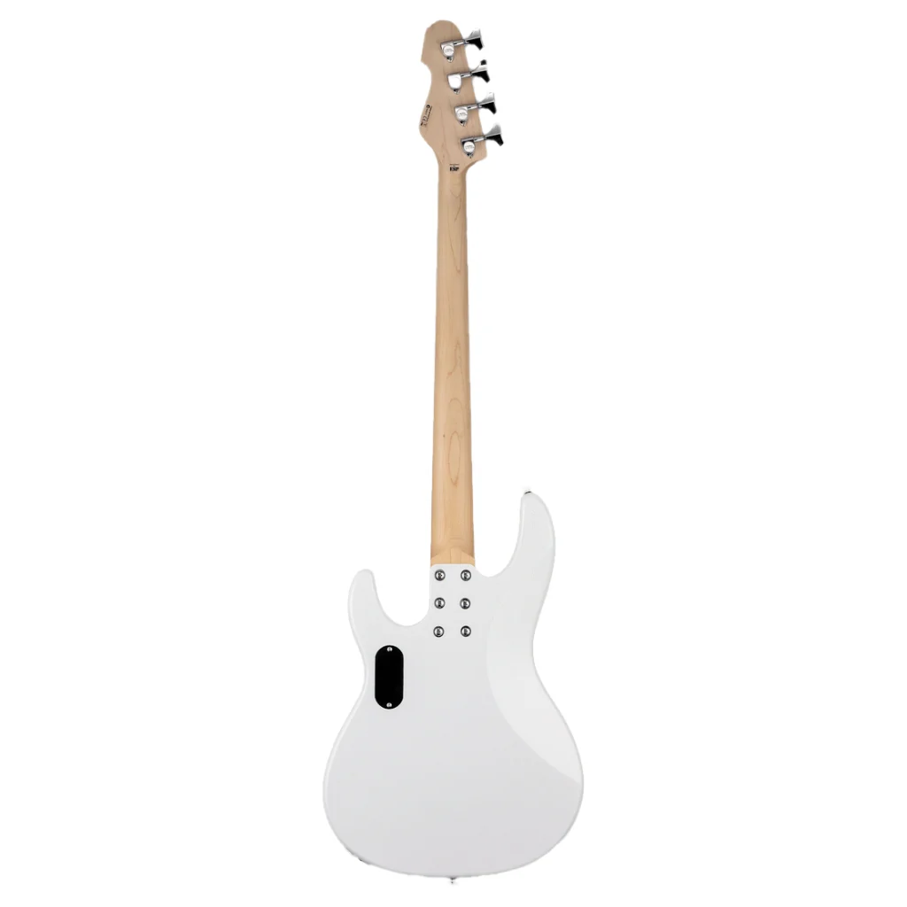 ESP LTD AP-204 Bass Guitar - Snow White Satin - Image 3