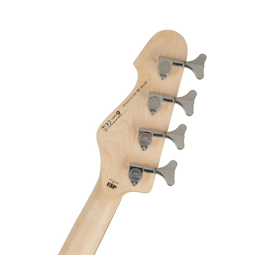 ESP LTD AP-204 Bass Guitar - Snow White Satin - Image 5