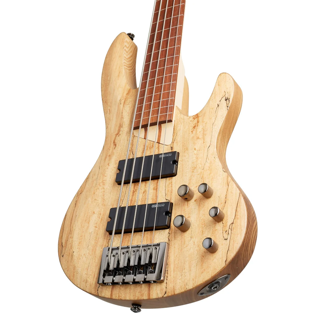 ESP LTD B-205SM 5-String Fretless Bass Guitar - Natural Satin - Image 6