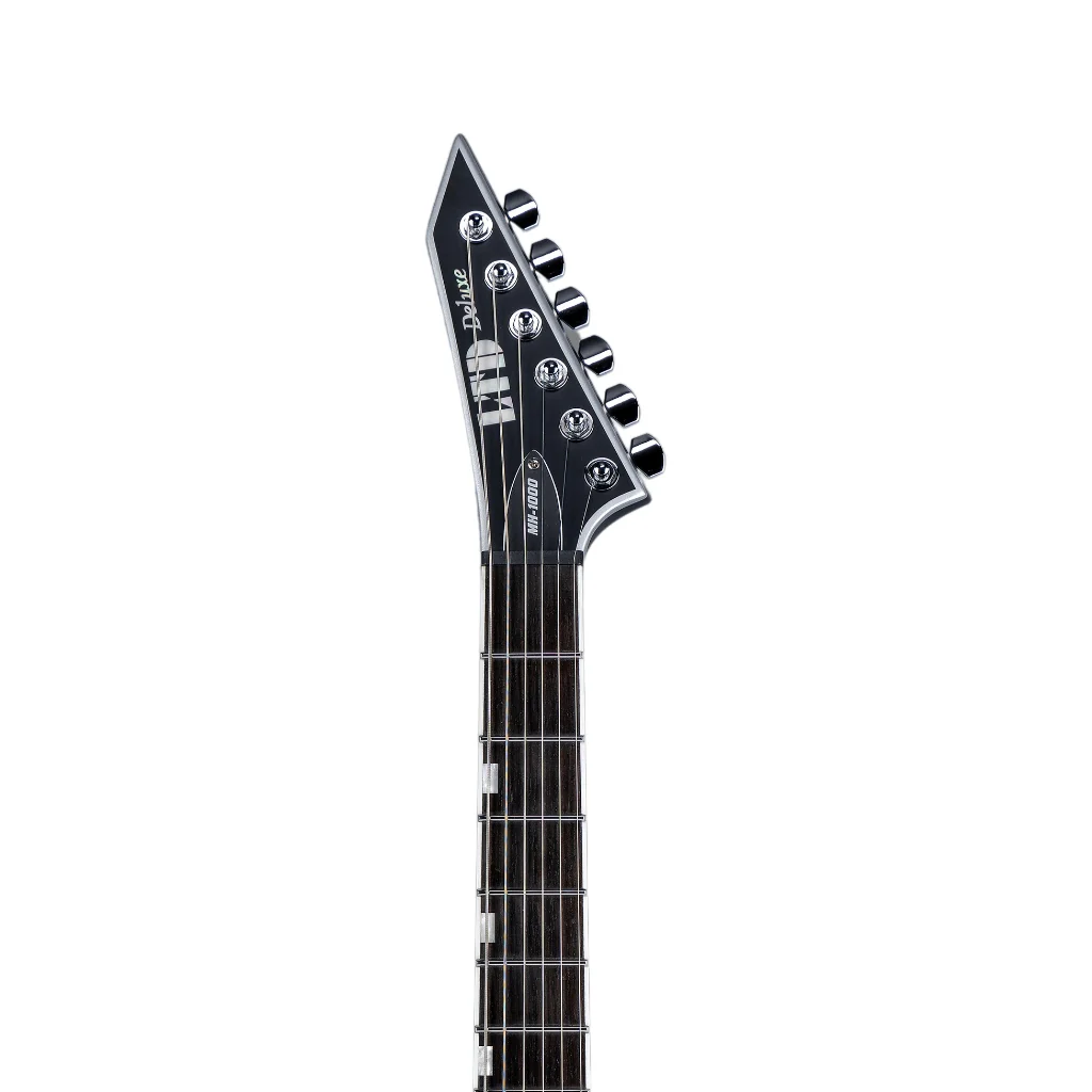 ESP LTD Deluxe MH-1000NT Bold Binding Electric Guitar - Black Satin - Image 5