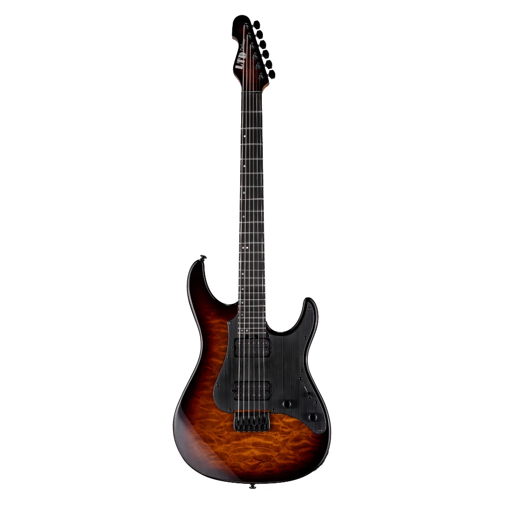 ESP LTD Deluxe SN-1000 HT Electric Guitar - Dark Brown Sunburst - Image 3