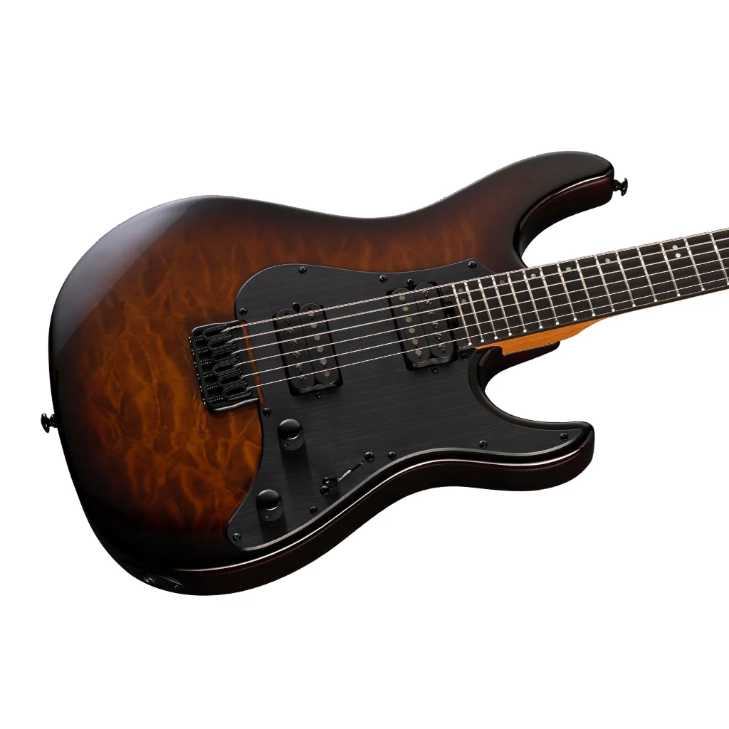 ESP LTD Deluxe SN-1000 HT Electric Guitar - Dark Brown Sunburst - Image 8