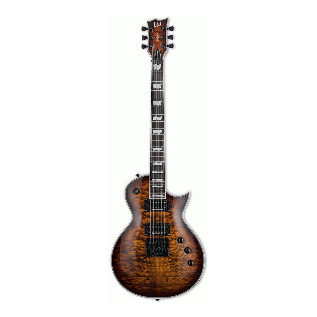 ESP LTD EC-1000 Evertune Quilted Maple - Dark Brown Sunburst - Image 2