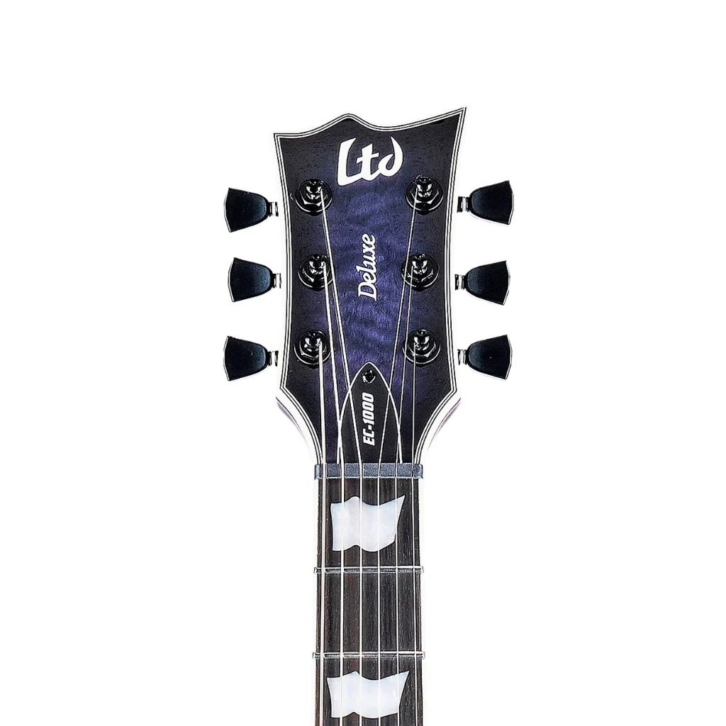 ESP LTD EC-1000 Quilted Maple Electric Guitar - See Thru Purple - Image 4