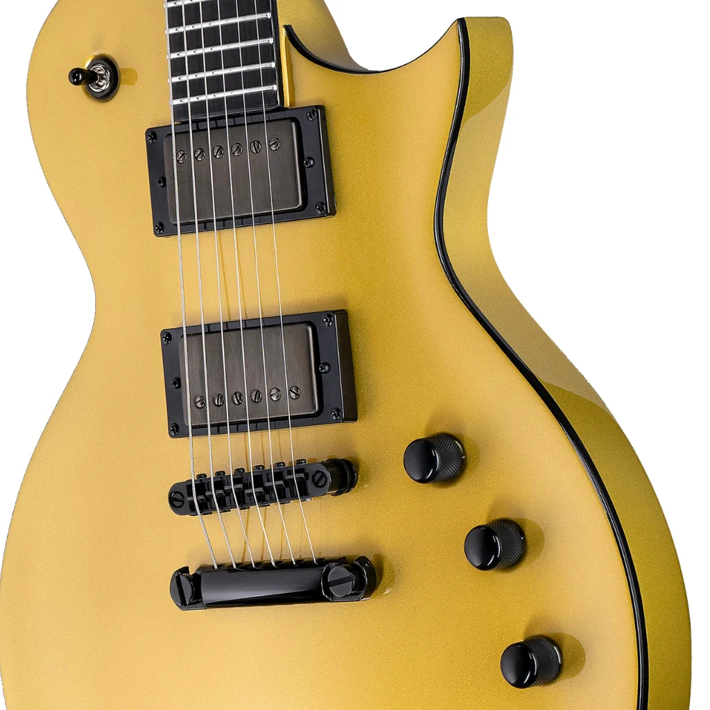ESP LTD EC-2025 50th Anniversary Electric Guitar - Metallic Gold, Ebony Fingerboard - Image 7