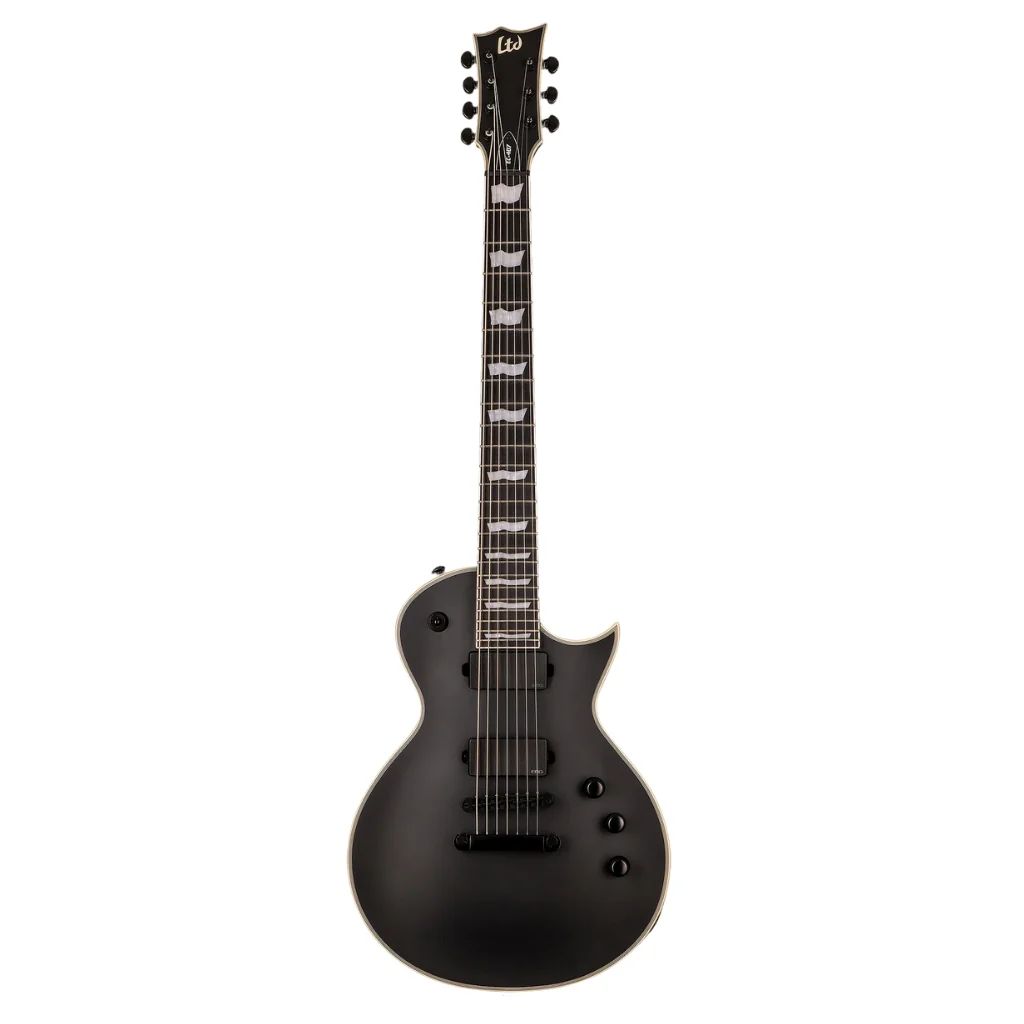 ESP LTD EC-407 7-String Electric Guitar - Black Satin - Image 3