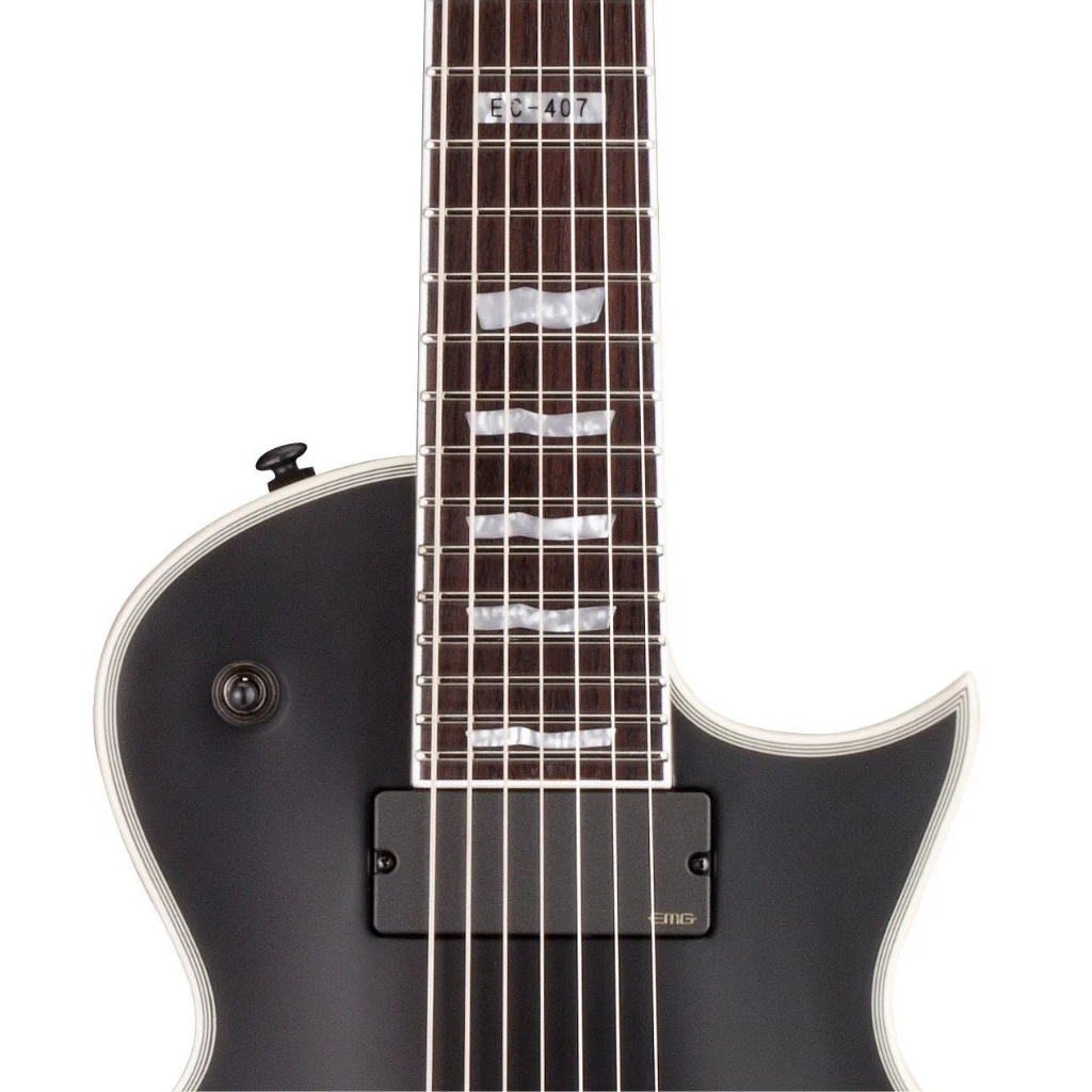 ESP LTD EC-407 7-String Electric Guitar - Black Satin - Image 7