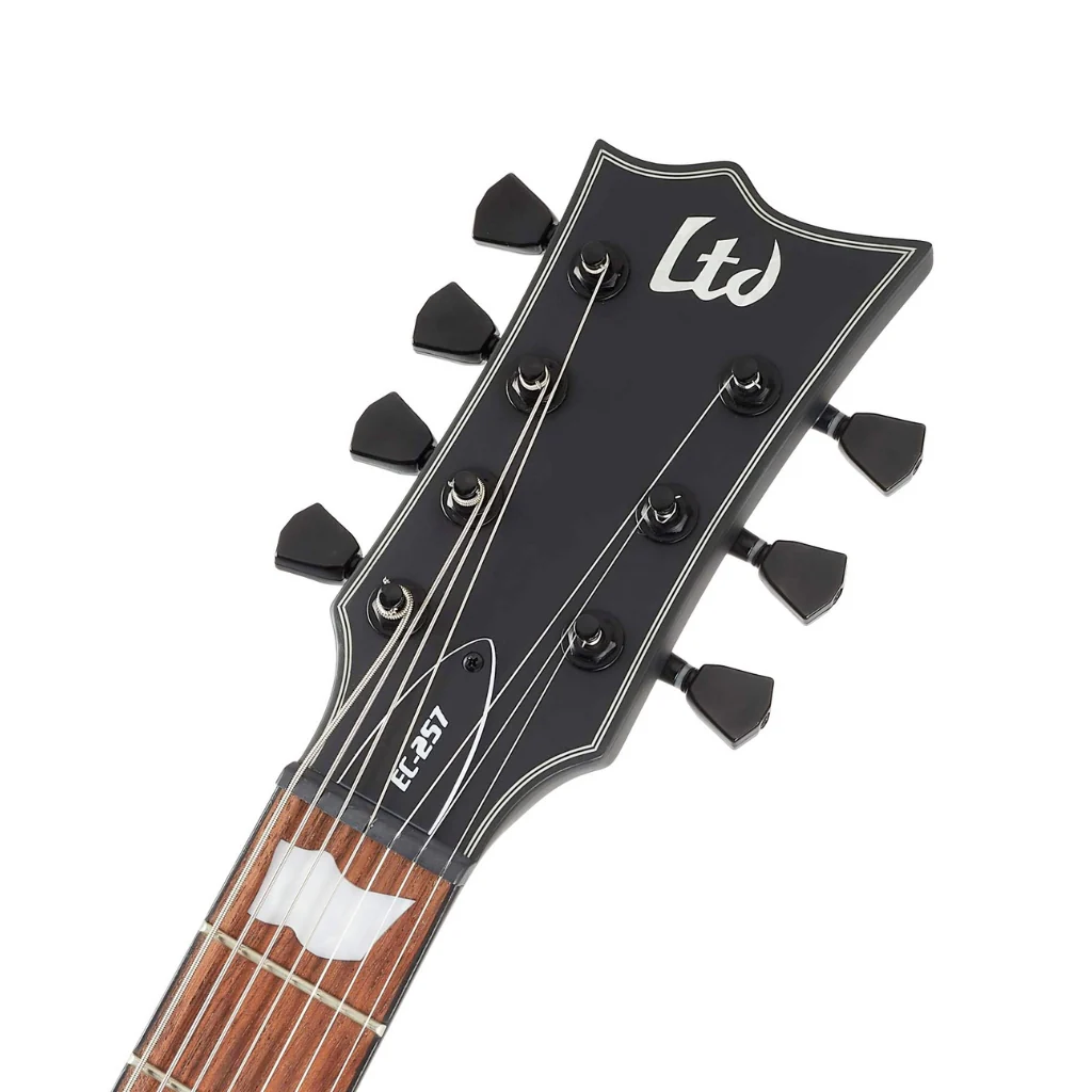 ESP LTD EC-257 7-String Electric Guitar - Black Satin - Image 4