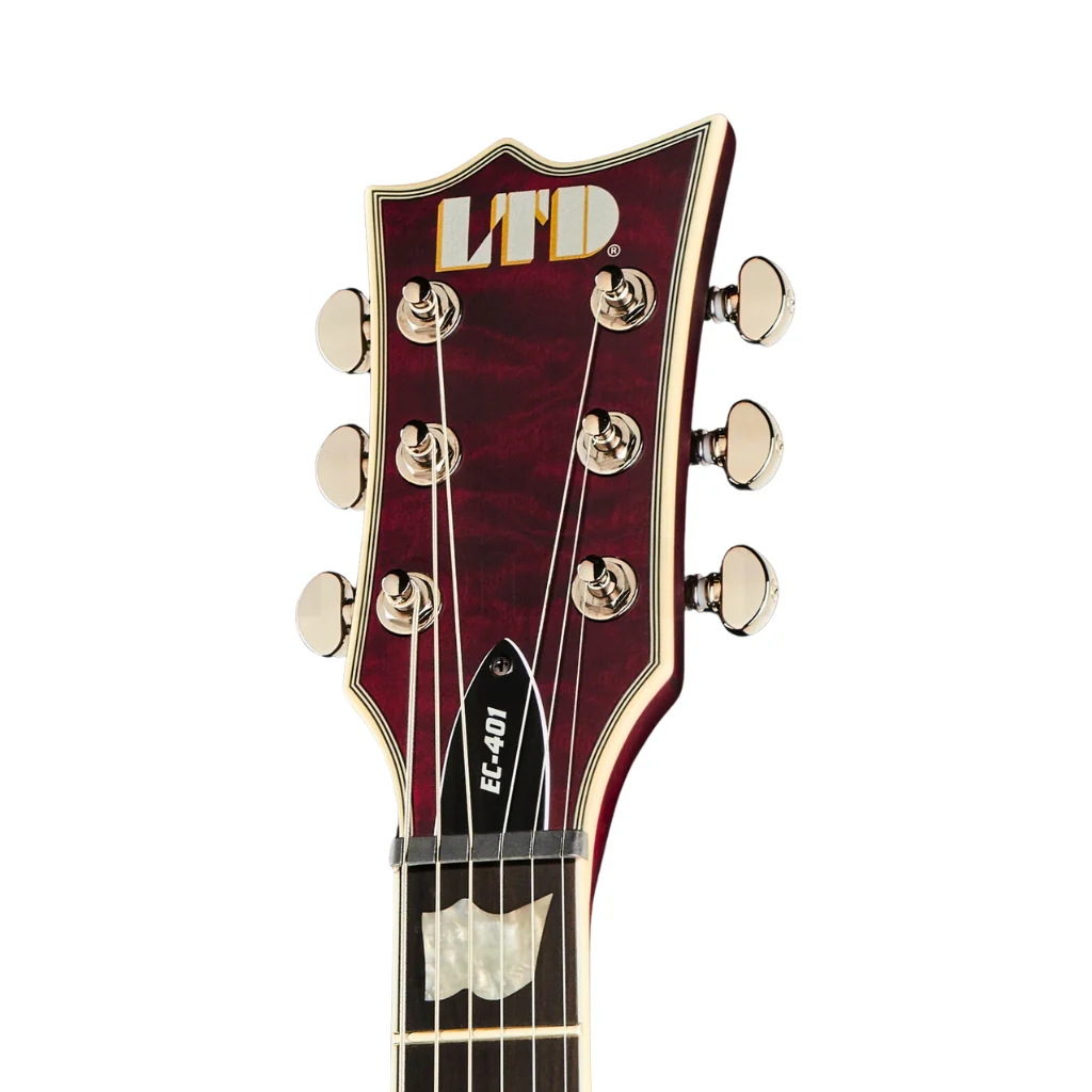 ESP LTD EC401 Quilted Maple Electric Guitar - See Through Black Cherry Sunburst - Image 5