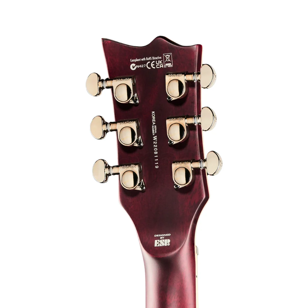 ESP LTD EC401 Quilted Maple Electric Guitar - See Through Black Cherry Sunburst - Image 6