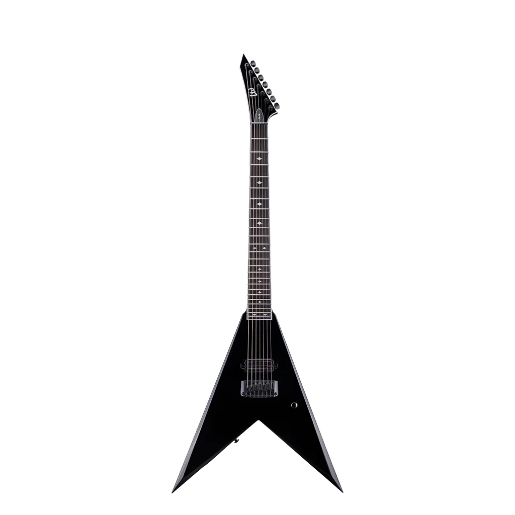 ESP LTD Jack Simmons 7-String Baritone Electric Guitar - Black - Image 3