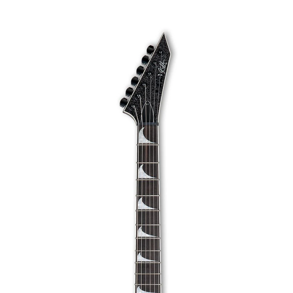 ESP LTD Kirk Hammett Signature V Electric Guitar - Black Sparkle - LKH-VBLKSP - Image 4