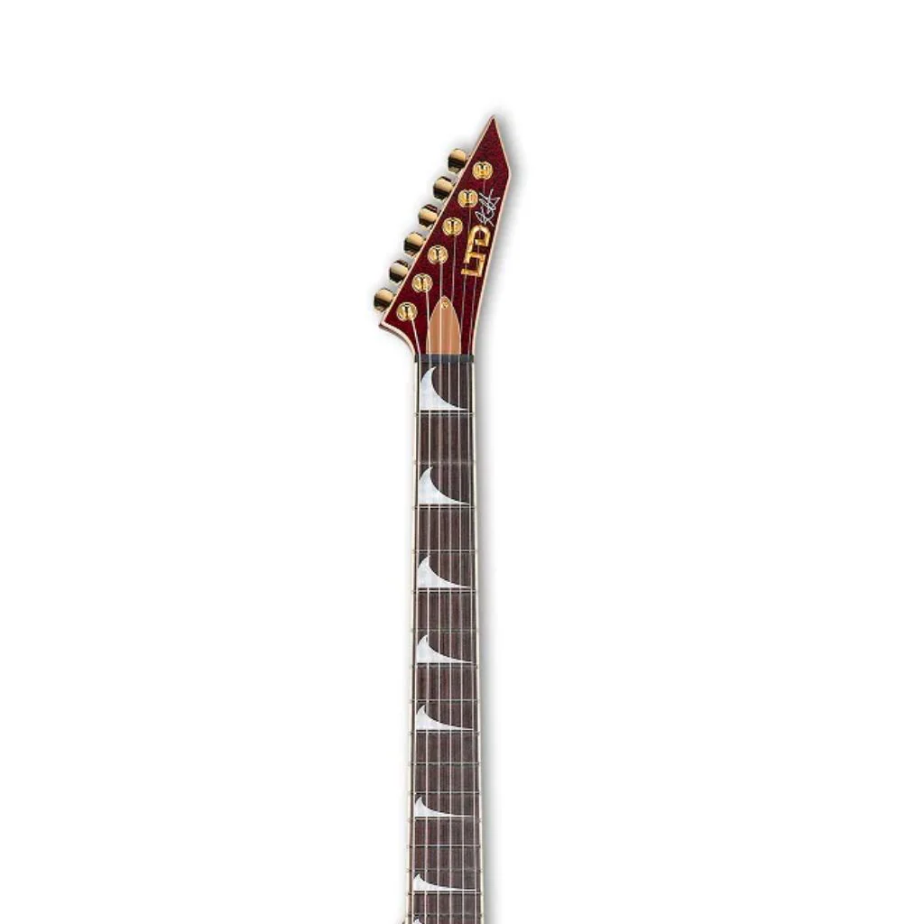 ESP LTD Kirk Hammett Signature V Electric Guitar- Red Sparkle - LKH-VRSP - Image 4