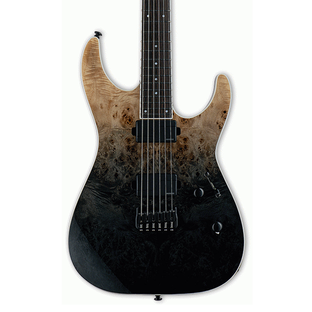 ESP LTD M-1000HT Burled Poplar Top Fishman Fluence Pickups - Black Fade