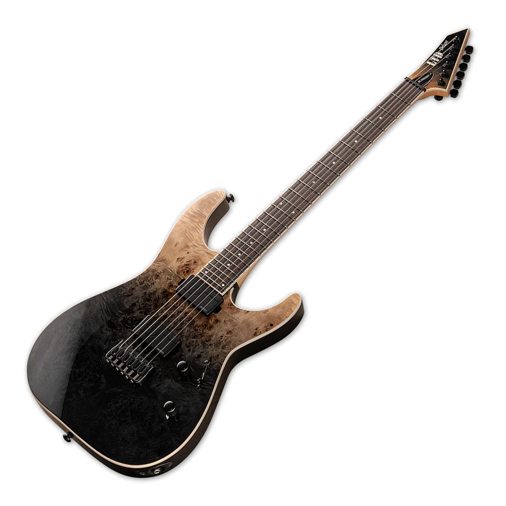 ESP LTD M-1000HT Burled Poplar Top Fishman Fluence Pickups - Black Fade - Image 6