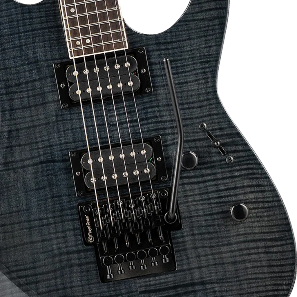 ESP LTD M-200FM Flamed Maple Top Electric Guitar - See Thru Black - Image 7