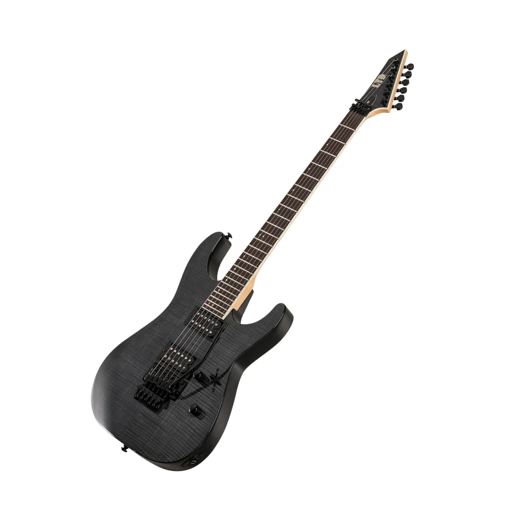 ESP LTD M-200FM Flamed Maple Top Electric Guitar - See Thru Black - Image 8