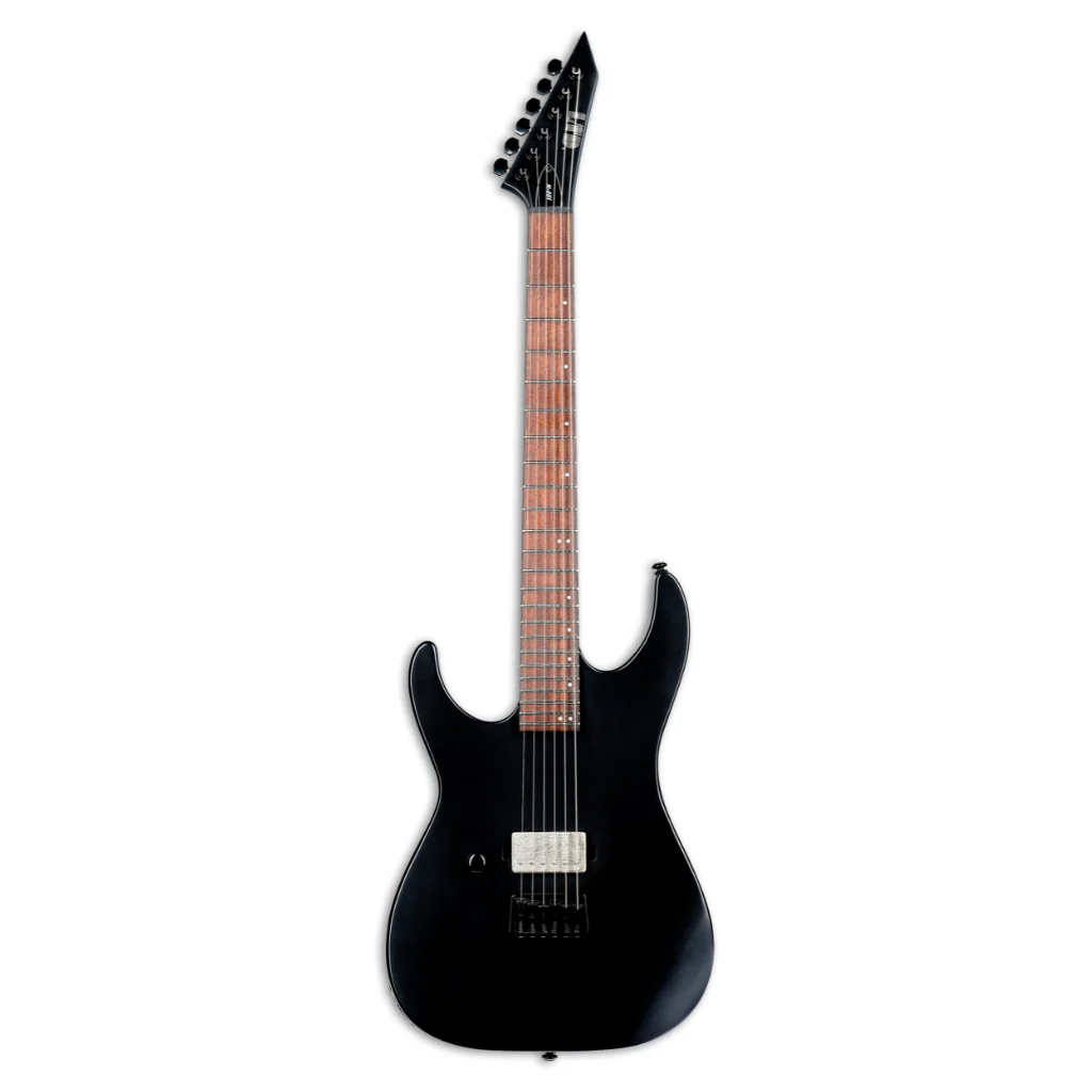 ESP LTD M-201 HT Left-Handed Electric Guitar - Black Satin - Image 2