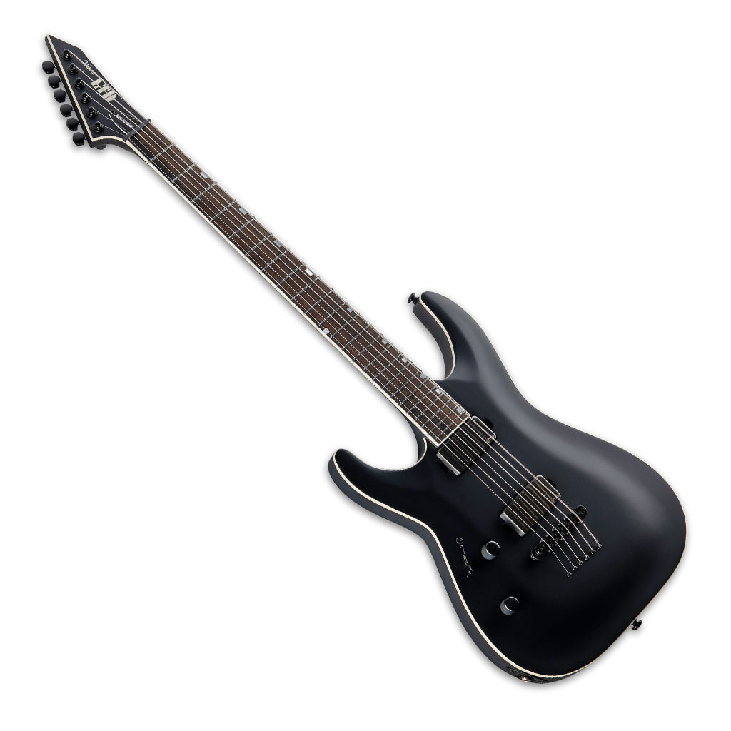 ESP LTD MH-1000 Baritone Black Satin Left Handed - Image 8