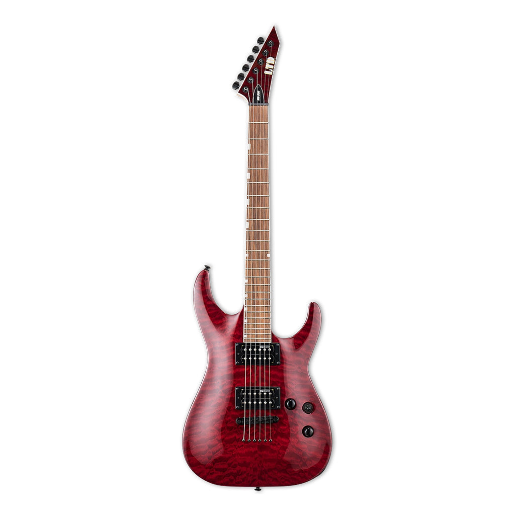 ESP LTD MH-200QM NT Roasted Jatoba Fingerboard - See Thru Black Cherry - Image 2