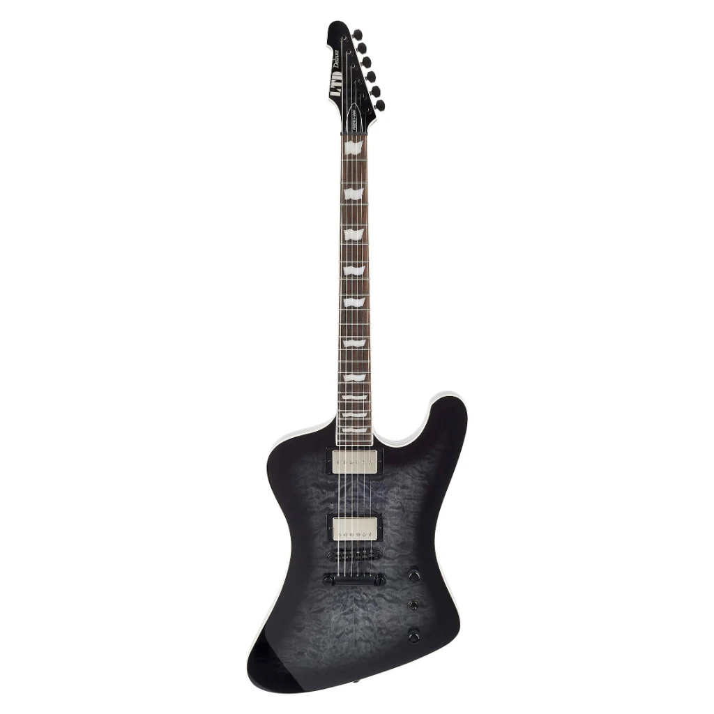 ESP LTD Phoenix-1000 QM Electric Guitar - See-thru Black Sunburst - Image 2
