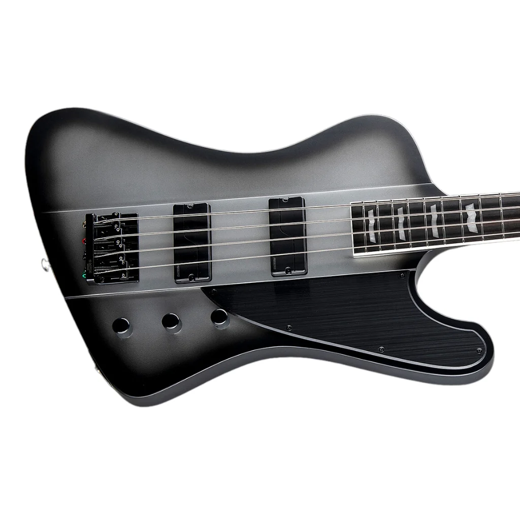 ESP LTD Phoenix 1004 Bass Guitar - Silver Sunburst Satin - Image 7