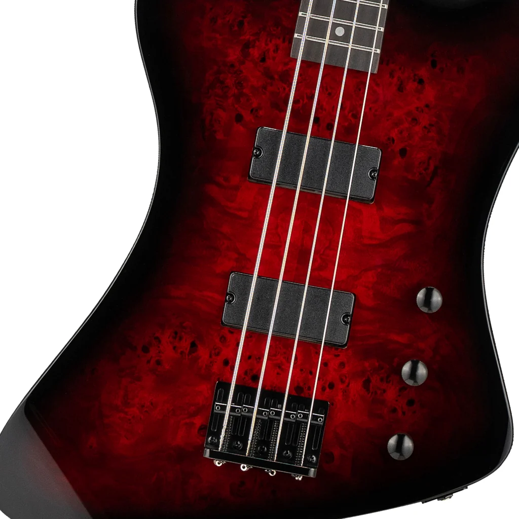 ESP LTD Phoenix-204DX Electric Bass Guitar - Red Burst - Image 7