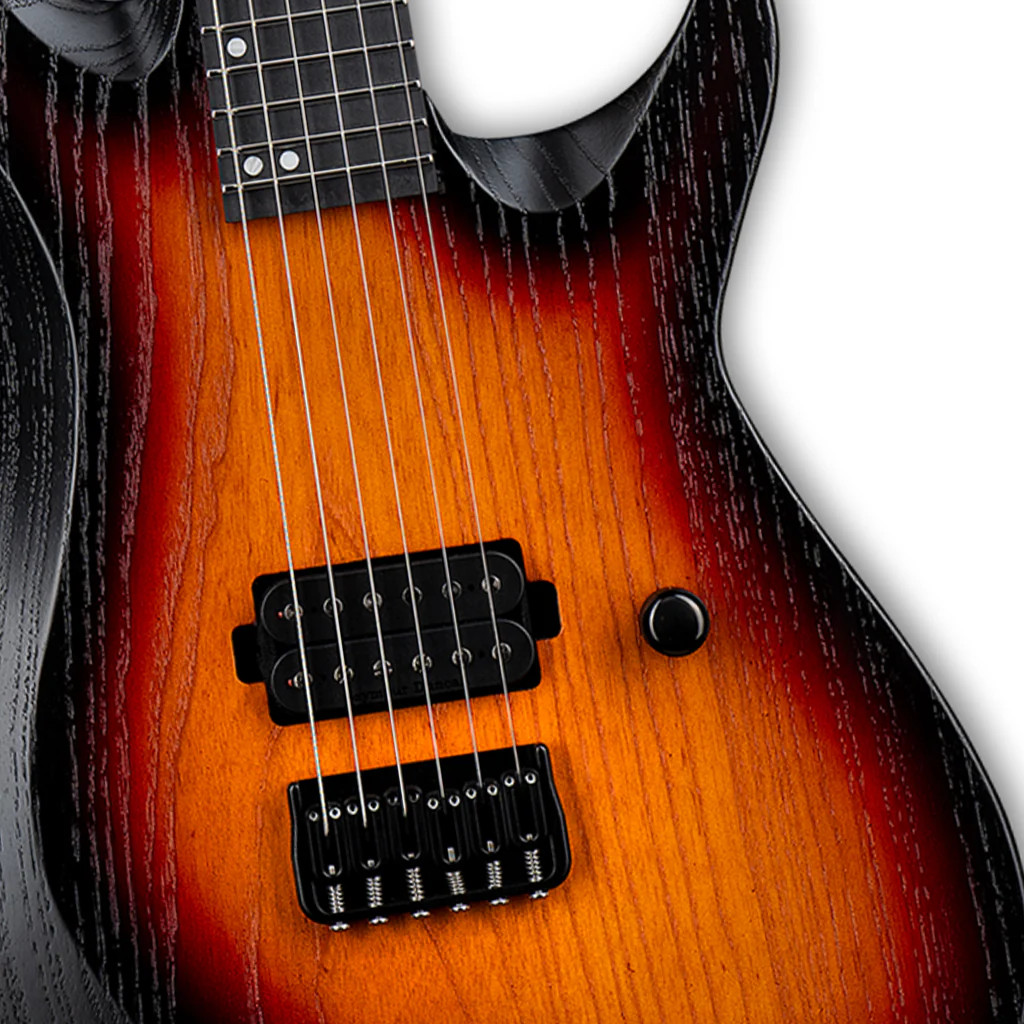 ESP USA HDX-1 Limited Edition Electric Guitar - 3-Tone Sunburst, Open Grain Satin - Image 7