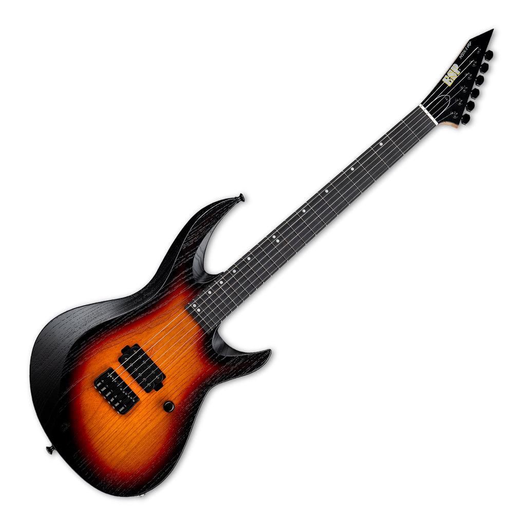 ESP USA HDX-1 Limited Edition Electric Guitar - 3-Tone Sunburst, Open Grain Satin - Image 8