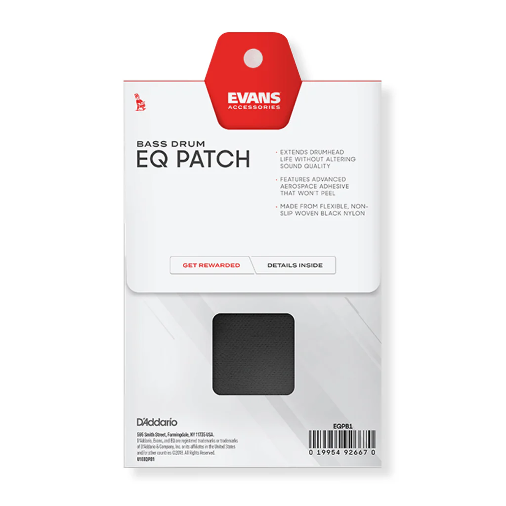 Evans EQ Black Nylon Single Patch - Image 3