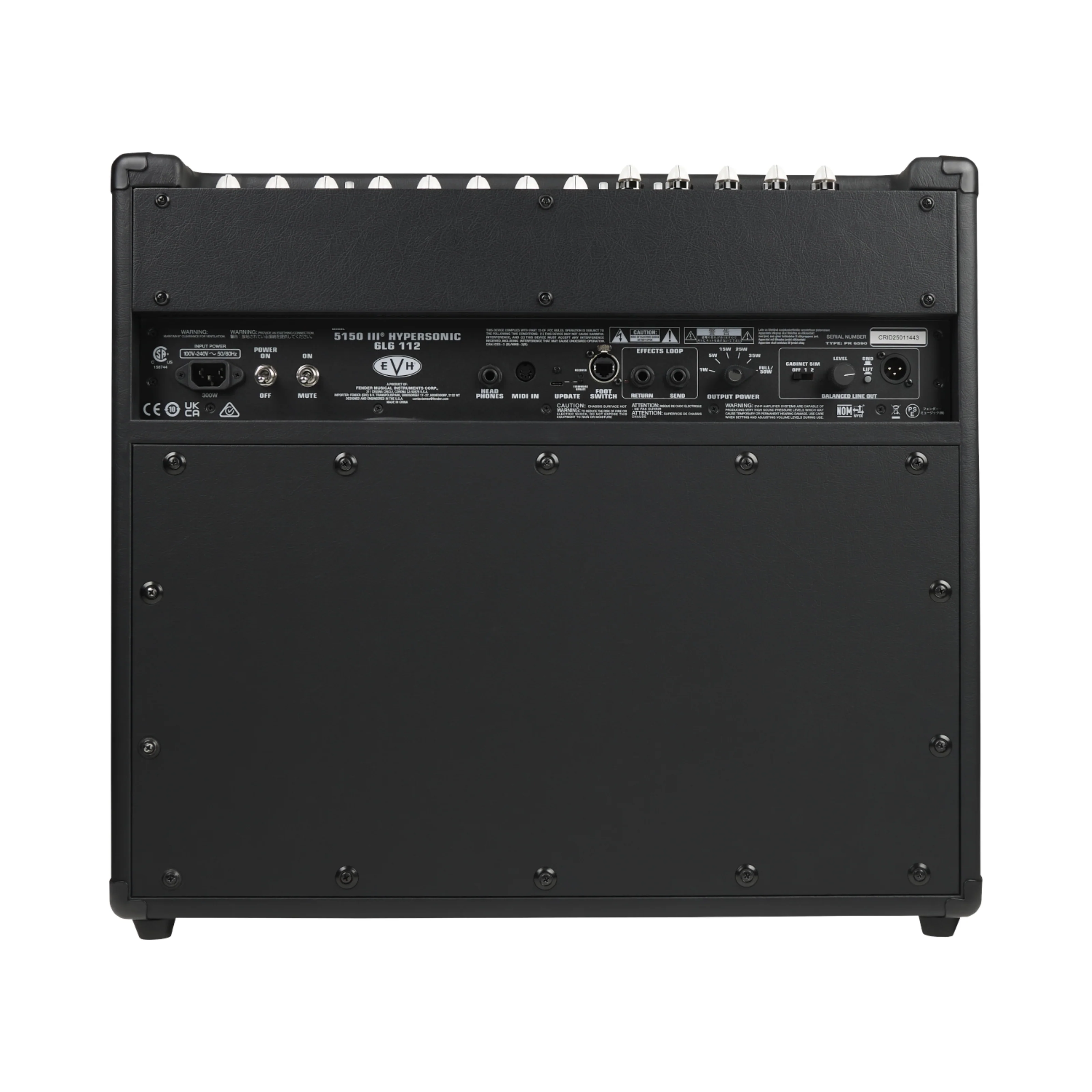 EVH 5150III Hypersonic 6L6 30-watt 1 x 12-inch Combo Amplifier - Black - Image 3